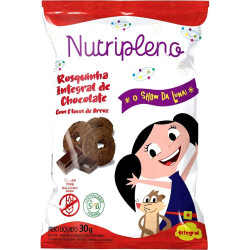Rosquinha Integral de chocolate Sem Açucar - Nutripleno Linha Infantil Show da Luna 30g