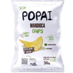 Chips de Mandioca Sabor Cebola e Salsa 30g Popai