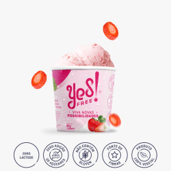Sorvete Morango Yes free Zero 120ml