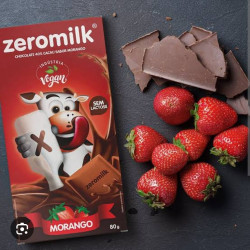 Chocolate Zeromilk 40% Morango 80g - Genevy