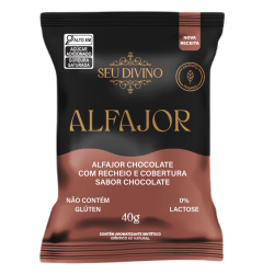 Alfajor de Chocolate Recheio de Chocolate Seu Divino 40g