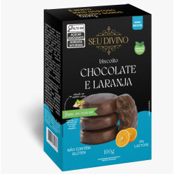 Biscoito Chocolate com Laranja Seu Divino 100g » Linha Vegana Premium Zero Açúcar