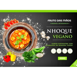 Nhoque Vegano de Espinafre com Biomassa de Banana sem Glúten Fruto das Mãos 500g