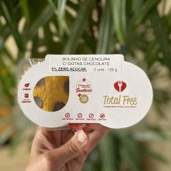 Bolinho de Cenoura com gotas de chocolate - Zero Açucar Vegano  120g Total Free 