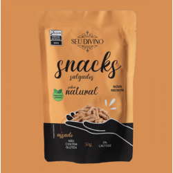 Snacks Sabor Natural 50g - Vegano, Sem Glúten e Lactose Seu Divino