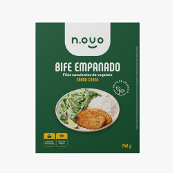 Bife Vegetal Empanado Sabor Carne 240g N.Ovo