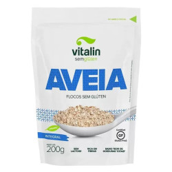 Aveia Flocos Grossa Integral Sem Glúten Vitalin 200g