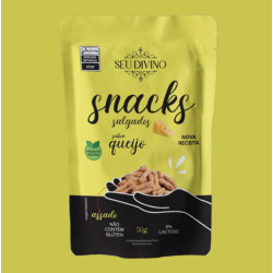 Snacks Sabor Queijo 50g - Vegano, Sem Glúten e Lactose Seu Divino