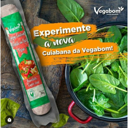 Linguiça Vegana Tipo Cuiabana Picante Recheada com Queijo 250g