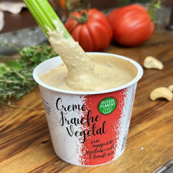 Creme Fraiche Vegetal Tomate seco Azeitona Verde e Manjericão 180g - Ecozy