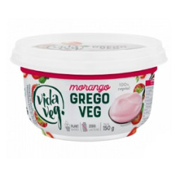 Iogurte Grego Vegano Morango 150g - Vida Veg