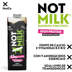 NotMilk High Protein Sabor Baunilha c/ Coco 250ml - NotCo