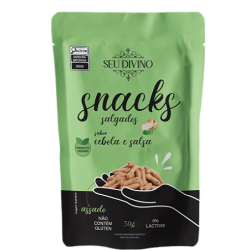 Snacks Sabor Cebola e Salsa de 50g - Vegano, Sem Glúten e Lactose Seu Divino
