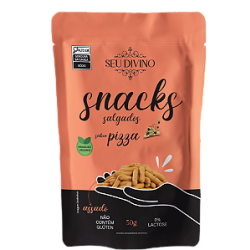 Snacks Sabor Pizza 50g - Vegano, Sem Glúten e Lactose Seu Divino