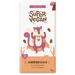 Chocolate Branco com  Amendoas 95g Super Vegan