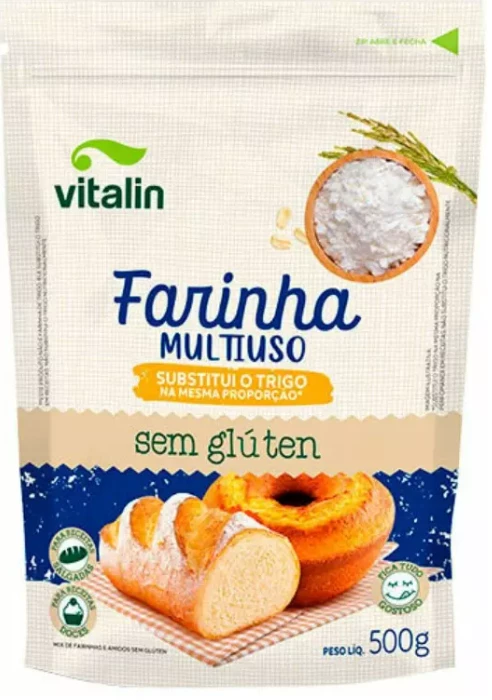 Farinha Multiuso Sem Glúten Vitalin 500g