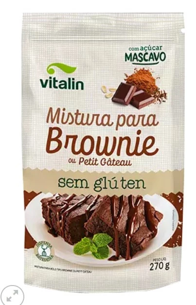 Mistura para Brownie Integral Vitalin 270g