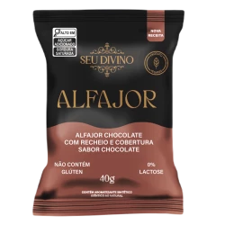 Alfajor de Chocolate com Recheio de Chocolate Seu Divino 40g