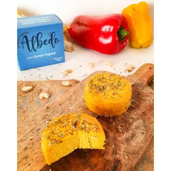 Queijo Vegetal de Castanha de Caju c/ Pimentão Vermelho 150g  Albedo