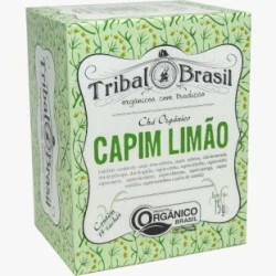 Chá de Capim Limão Orgânico Puro - Tribal  - Caixa - 15 Sachês - 15g