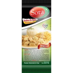 Fatias de Soja Sabor Carne Branca 125g - Sora