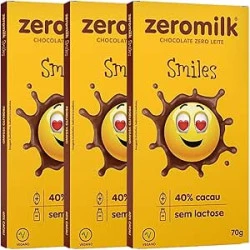 Chocolate Zeromilk Smiles 40%  70g - Genevy