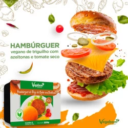 Hamburguer Vegano de Triguilho com Azeitonas e Tomate Seco 320g - Vegabom