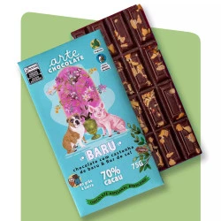 Chocolate 70% Cacau com Baru e Flor de Sal 75g - Arte Chocolate PRÉ VENDA - CHEGA FRESQUINHO COM ENTREGA ENTRE 23 E 31 DE MAIO!