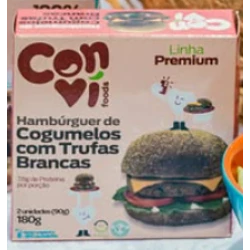 Hamburguer de Cogumelos com Trufas brancas 180g - CONVI FOODS