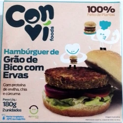 Hamburguer de Grão de Bico com Ervas 180g - CONVI FOODS