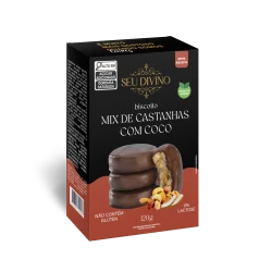 Biscoito Mix de Castanhas e Coco Seu Divino 120g