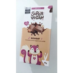 Barra de chocolate - Nougat - Avelã - Sem Açúcar 95g SUPER VEGAN