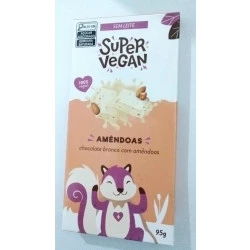 Barra de Chocolate Branco com Amêndoas - 95g SUPER VEGAN