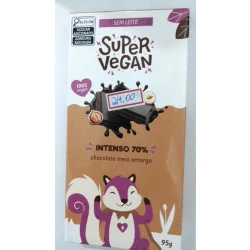 Barra de Chocolate Meio Amargo 70% Intenso - 95g SUPER VEGAN