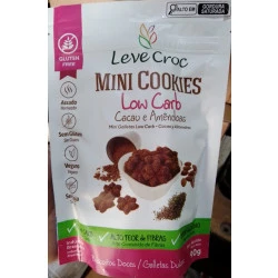 Mini Cookies Low Carb - Cacau e Amendoas - Leve Croc 90g