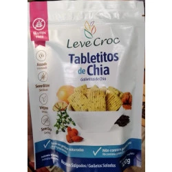 Biscoito Tabletitos Salgados de Chia 120g - Leve Croc