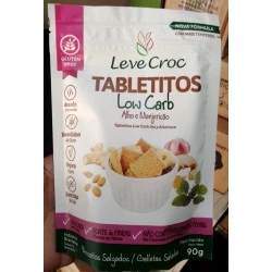 Biscoito Tabletitos Salgados Alho Manjericao 90g - Leve Croc